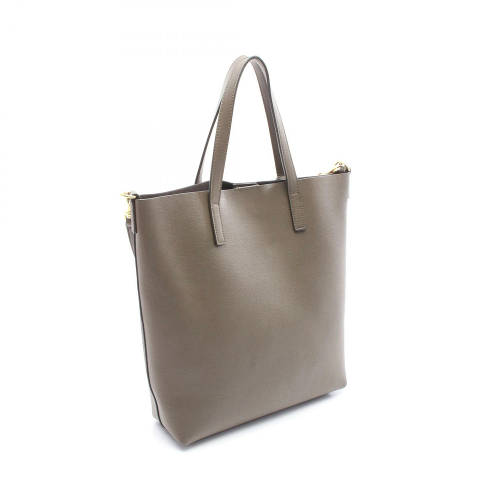 Saint Laurent Toy Shopping Tote Bag Leather Khaki Green - Picture 2 of 6